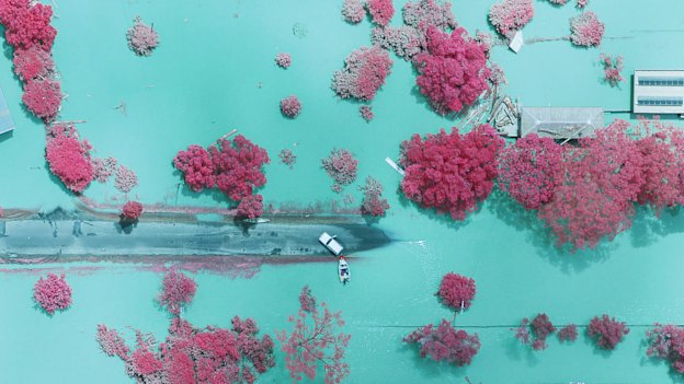 Chad Ajamian identifies scenes from hundreds of infrared images taken by the NSW Government’s infrared jet. 