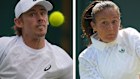Alex de Minaur and Daria Kasatkina.