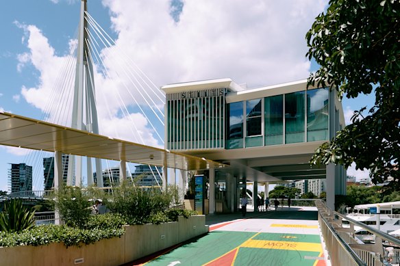 Stilts sits on the newly opened Kangaroo Point Bridge.