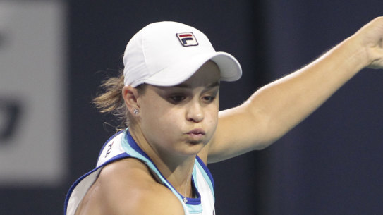 Big scalp: Ashleigh Barty had not beaten world No.2 Petra Kvitova in five previous attempts.