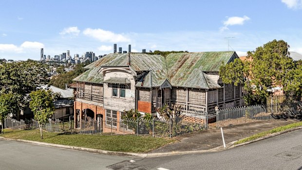A two-bedroom home at 31 Perrott Street in Paddington that sold at auction on July 26, 2025 after 30 years of being abandoned.