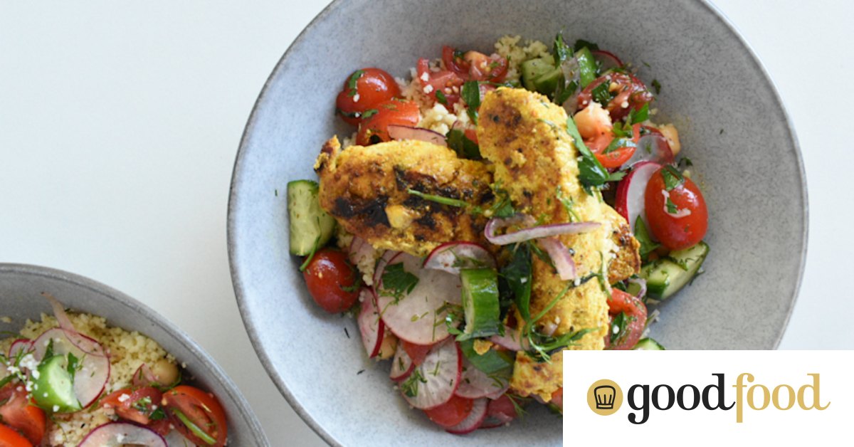 Spiced chicken and cous cous salad