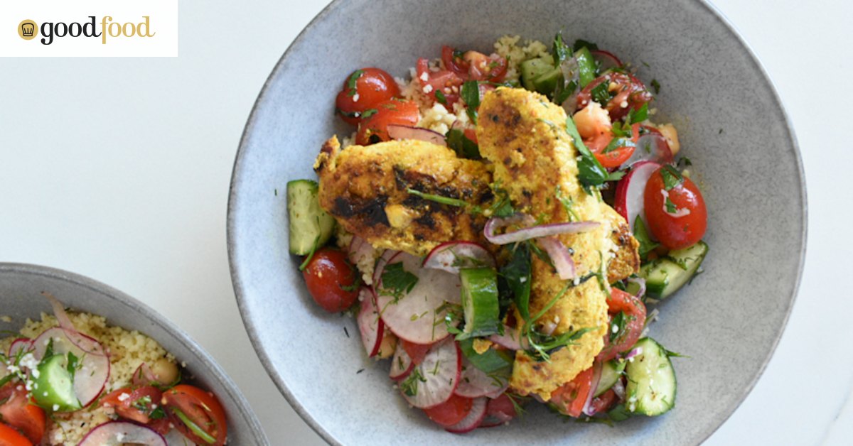 Spiced chicken and cous cous salad