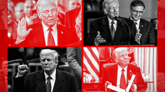 The four Donalds: Trump takes the oath at the US Capitol, speaks off the cuff outside the ceremony, takes the stage at the Capitol One Arena and returns to the Oval Office.