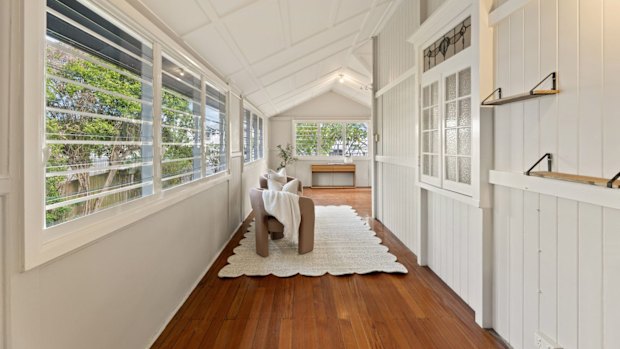The sleepout of the house at 48 Junction Road in Annerley.