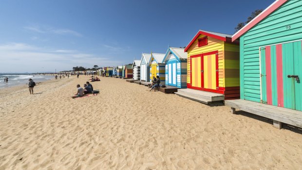 Dendy Street Beach is famous for bathing boxes