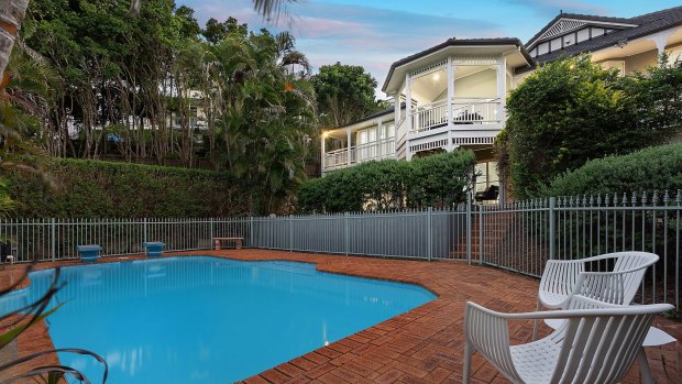 The Mount Ommaney home has a pool and a tennis court.