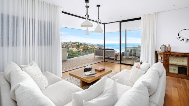 The four-bedroom Bronte home offers beach views.