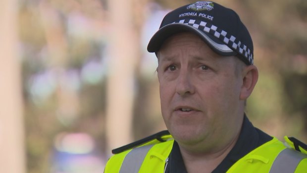 Inspector Craig McEvoy updates the media after an 11-year-old boy was killed and four other children were injured when a car crashed into Auburn South Primary School.