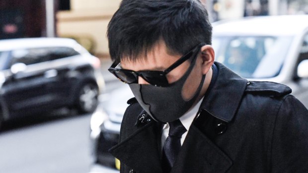 Longwei Xu leaves court on Wednesday. 