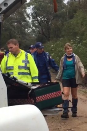 Francisca Boterhoven De Haan emerged from Morton National Park looking drenched but relieved on Friday afternoon, after spending six nights lost in bushland.