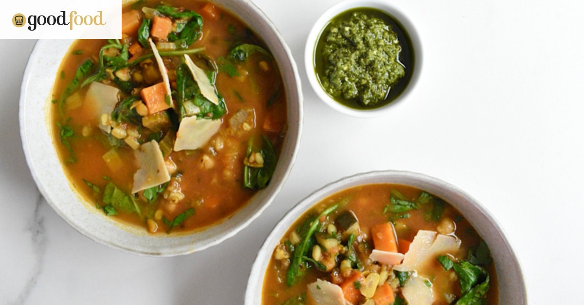 Spiced vegetable and chickpea soup