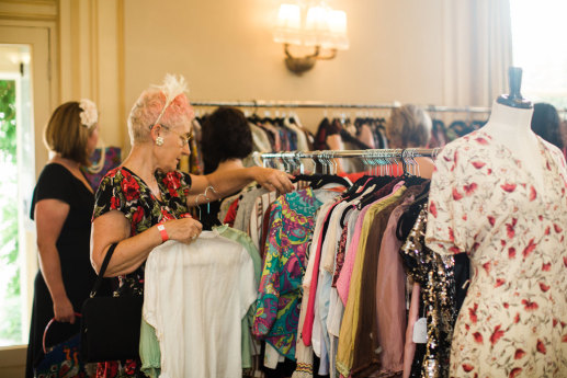 The vintage clothing sale in 2017 when it was held at Como House in South Yarra.