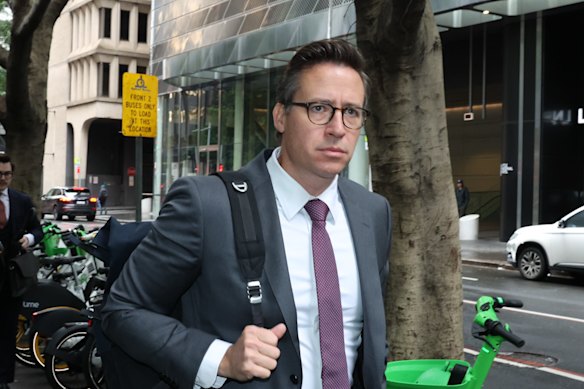 Valiant Richey, global head of partnerships, elections and market integrity at TikTok, arrives at the royal commission on Tuesday.