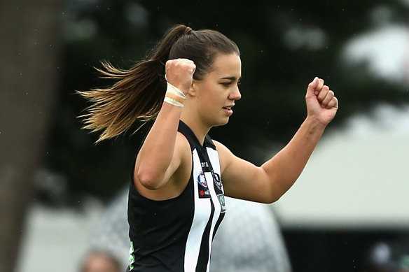 Chloe Molloy starred for the Pies.