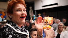 One Nation Leader Pauline Hanson in Childers, Queensland. 