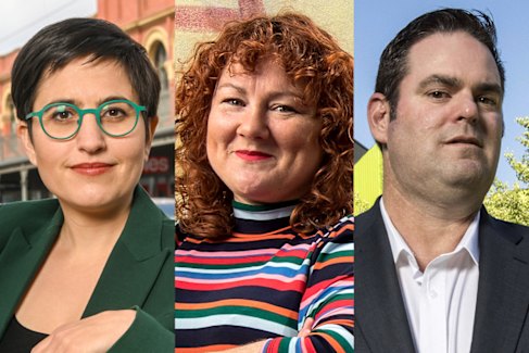 Richmond candidates Gabrielle de Vietri, Lauren O’Dwyer and Lucas Moon.