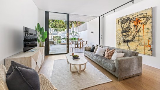 The Bondi home spans across four levels with internal lift access.