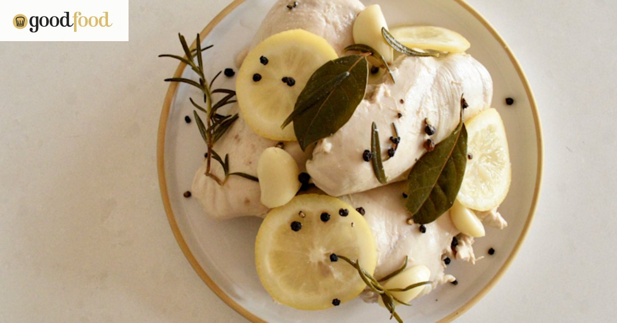 Sarah Pound’s simple poached chicken: one batch, three midweek meals