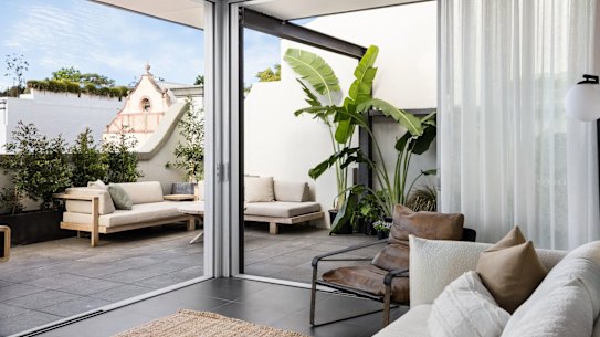 The property includes a large terrace.