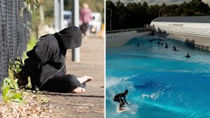 AFP arrested American national Guang Shi at URBNSURF wave pool at Sydney Olympic Park on Monday.