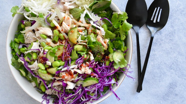 Soba noodle salad with chicken, edamame and Vietnamese mint-image