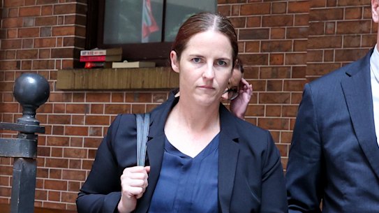 Witness Senior Constable Jessica Pank, NSW Supreme Court. Story - Tasering of 95 yr old Clare Nowland.  Nov 14, 2024. Photo Edwina Pickles SMH