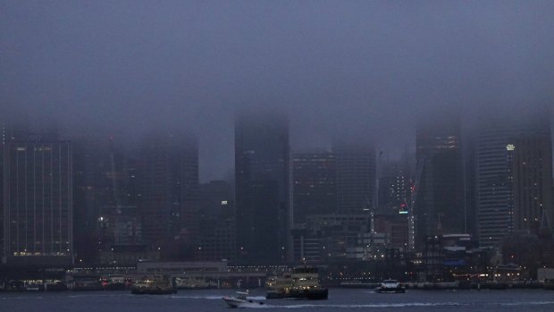 Sydney has woken to a foggy morning. 