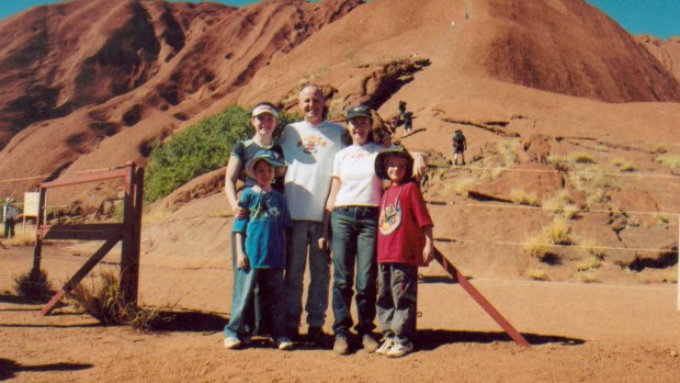 Jennie Hill and her family on a holiday when her children were younger.