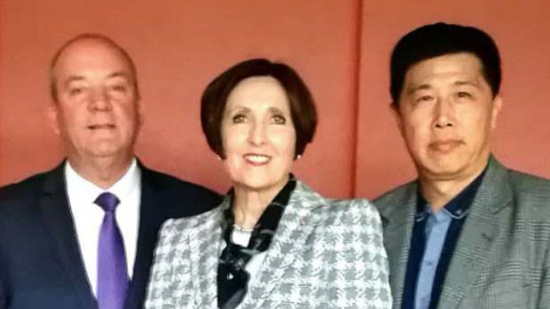Then-MP Daryl Maguire, Louise Raedler Waterhouse and Ho Yuen Li