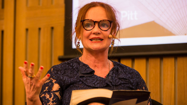 Helen Pitt at The House book launch in the Utzon Room of the Sydney Opera House on Monday.