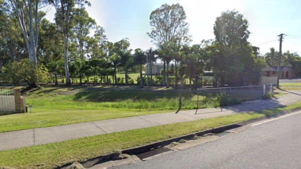 The stormwater drain on Peachey Road in the northern Gold Coast suburb of Ormeau.