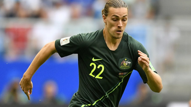 Jackson Irvine was one of five Socceroos to find the back of the net against Oman.