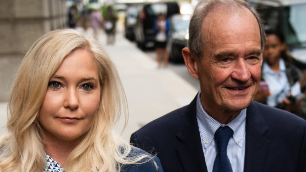 Virginia Roberts Giuffre with David Boies, who is representing several of Jeffrey Epstein's alleged victims.