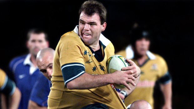 Owen Finegan played 55 Tests for the Wallabies between 1996 and 2003. 