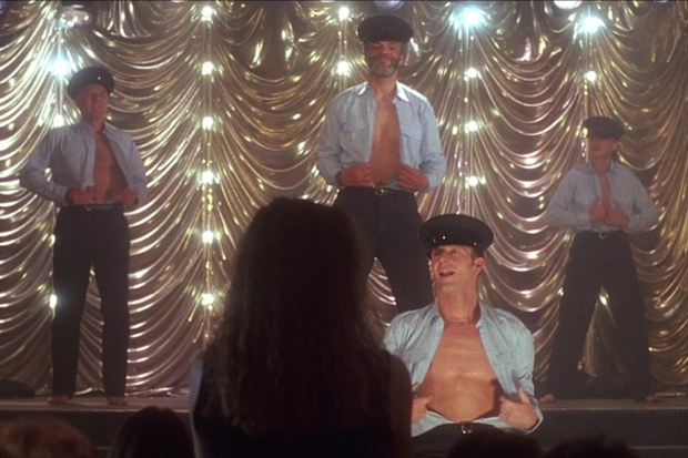 A scene from the 1997 movie The Full Monty