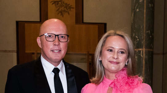 Opposition Leader Peter Dutton and wife Kirilly.