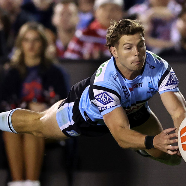 Blayke Brailey in action for the Sharks.