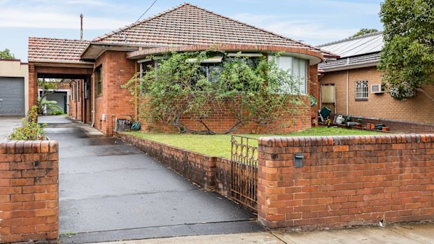 The semi detached house at 113A Dalhousie Street, Haberfield, has a closed in veranda at the front and a self-contained studio at the back.
