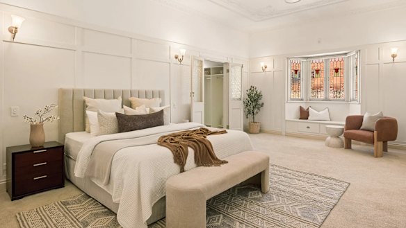 The five-bedroom home, set on a rare 984-square-metre block, is a five-minute drive to the city.