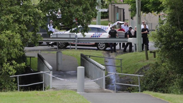 The scene of the siege at Dyson Street, Sunnybank.