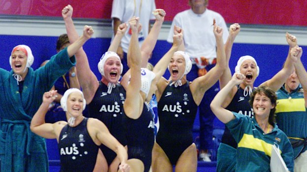 Australia’s women’s water polo team in 2000. 