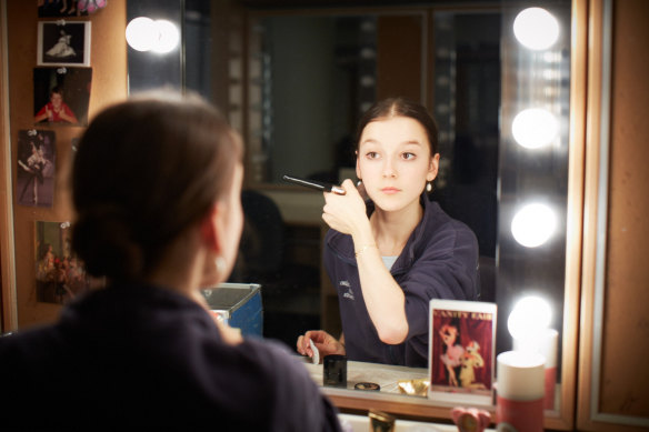 Bemet as an 18-year-old backstage in rehearsals for Swan Lake in 2012.