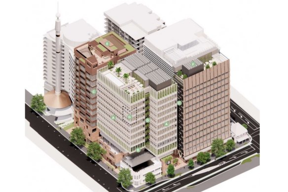 Aria plans to build three office towers at South Brisbane.
