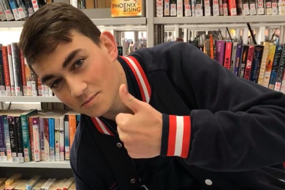 Cohen Fink at school before he took his life in 2019.