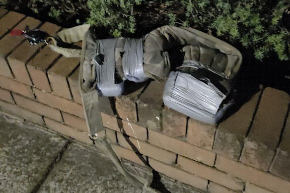 A photo shared on Facebook by the Jewish Association of Australia showing one of the duct-taped vests.