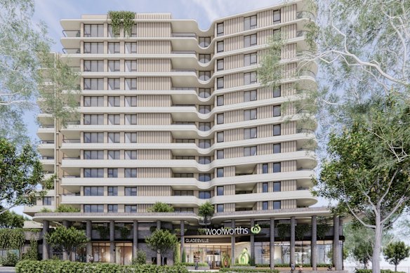 A new Woolworths multistorey unit development in Gladesville has raised concerns from nearby residents.