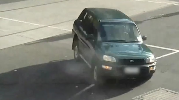 CCTV footage of the teen driving a car through the CBD.