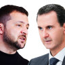 Odd pair: Russia’s foe Zelensky and friend Assad appear at Arab summit