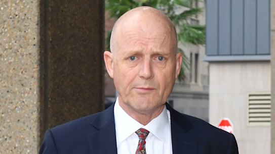 David Leyonhjelm arrives at the Federal Court in Sydney.